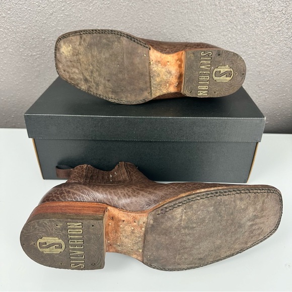 Silverton Men's Shoulder Genuine Leather Western Square Toe Short Boots !READ! - Picture 12 of 16